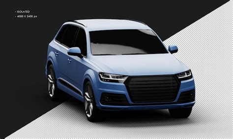 Aislado Realista Metal Mate Azul Deporte Elegante Suv Coche Desde La