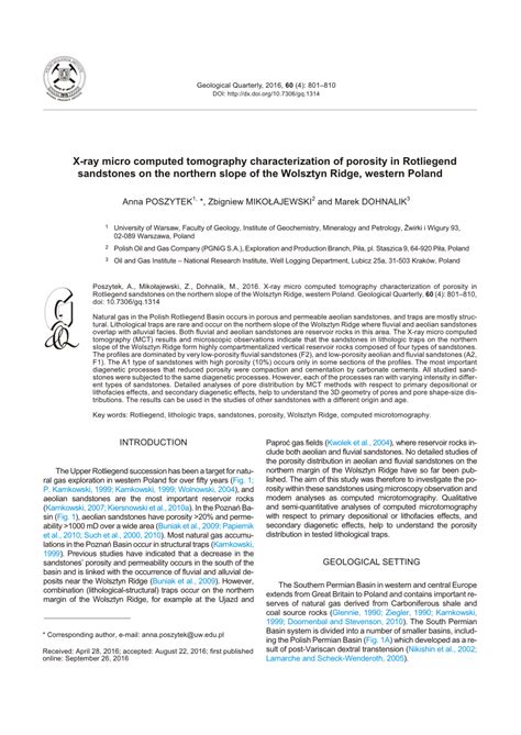 Pdf X Ray Micro Computed Tomography Characterization Of Porosity In