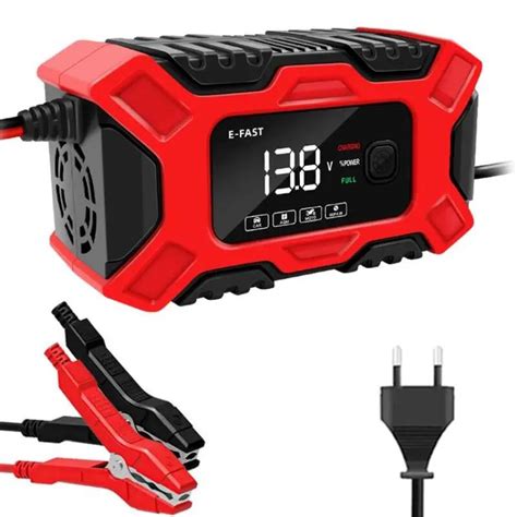 E Fast 12v 6a Intelligent Car Motorcycle Battery Charger Lead Acid Battery Pulse Charger