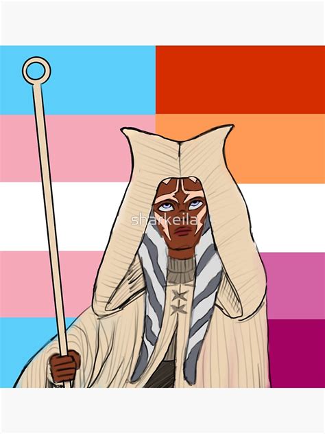 Ahsoka Trans Lesbian Pride Sticker For Sale By Sharkeila Redbubble