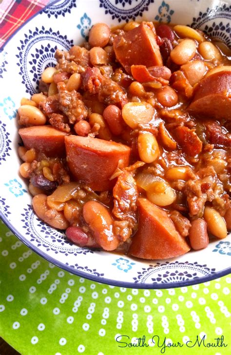 South Your Mouth Three Meat Crock Pot Cowboy Beans