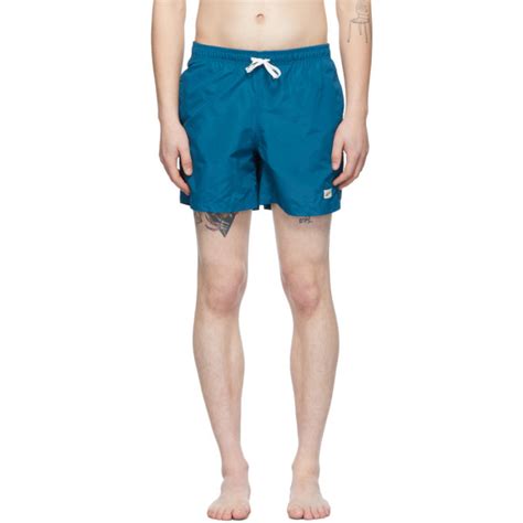 Bather Blue Solid Swim Shorts 77 Ssense Lookastic