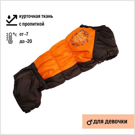 Одежда для таксы, комбинезон зимний "Dilai" костюм для девочки, NOEL ...