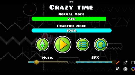 Geometry Dash Crazy Time 100 Youtube