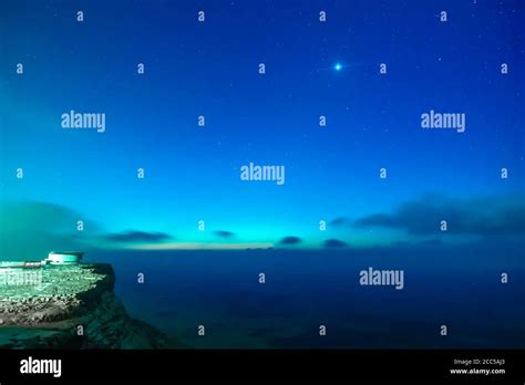 Night Stars View In Makhtesh Crater Ramon The Negev Desert Southern