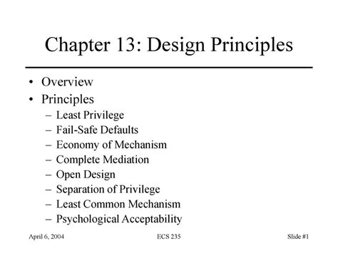 Chapter 13 Design Principles Ppt Download