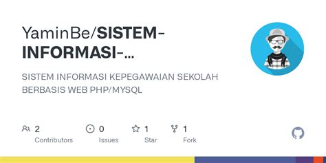 GitHub YaminBe SISTEM INFORMASI KEPEGAWAIAN SEKOLAH BERBASIS WEB PHP