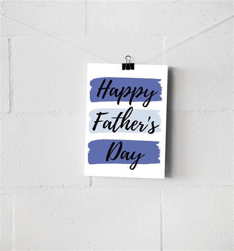 Printable Fathers Day Card Fathers Day Card Template Instant Download