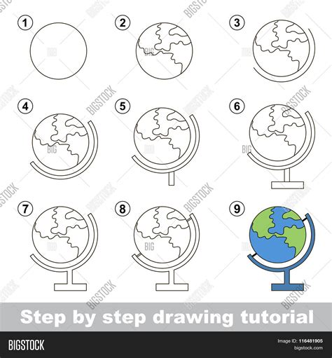 How Draw Globe Vector And Photo Free Trial Bigstock