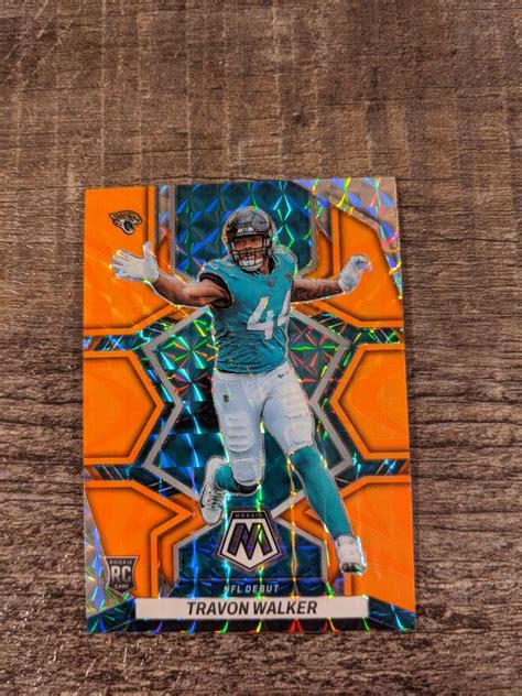 Travon Walker Panini Mosaic Nfl Debut Orange Reactive Prizm Rc Ebay