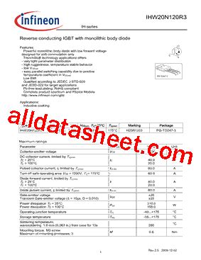 H20R1203 Datasheet(PDF) - Infineon Technologies AG