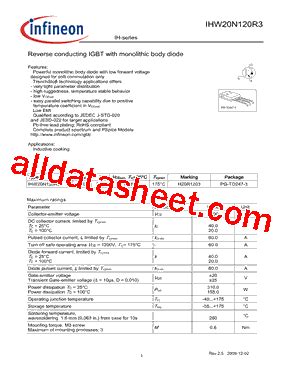 H20R1203 Datasheet PDF Infineon Technologies AG