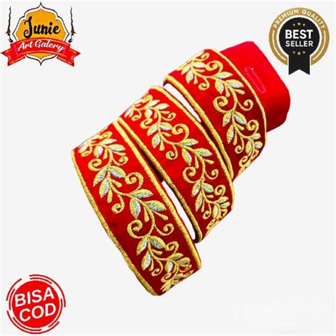 Jual Sabuk Epek Busana Adat Jawa Bordir Warna Merah Shopee Indonesia