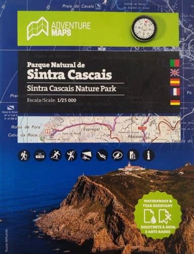 Sintra Cascais Nature Park Mapa Wodoodporna Adventure Maps