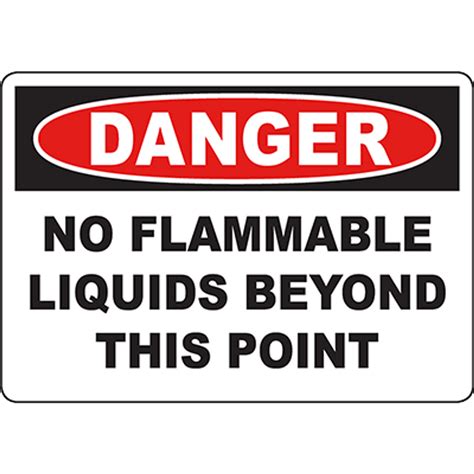 Danger No Flammable Liquids Beyond Point Graphic Products