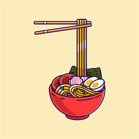 Premium Vector Ramen Or Japanese Noodle Vector Illustration