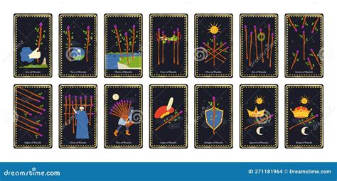 Minor Arcana Coins Tarot Cards Suit Of Ace Knight King Queen And