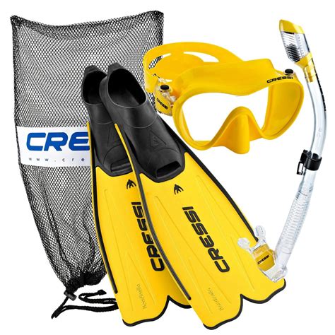 Cressi Rondinella Full Foot Mask Fin Snorkel Set With Bag