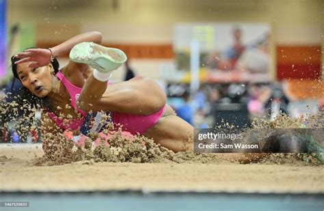 Tara Davis Woodhall Competes In The Womens Long Jump During The 2023