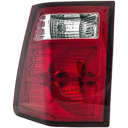 Dorman Halogen Tail Light Assembly Passenger Side Plastic Clear Red