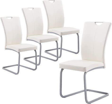 jiexi Lot de 4 chaises d appoint avec dossier haut en cuir synthétique