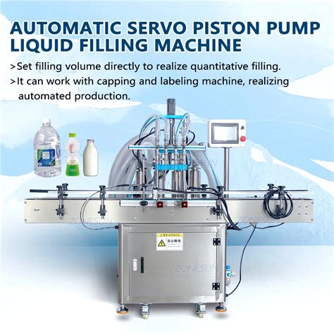 Zonesun Zs Sv Hs Automatic Heads Servo Piston Pump Juice Beverage