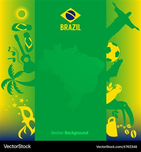 Brazil background Royalty Free Vector Image - VectorStock