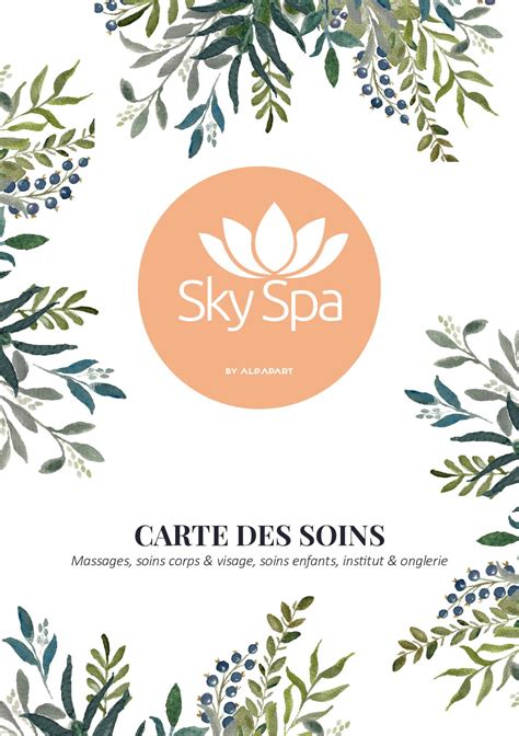 Calaméo Carte des soins SKY SPA 2022