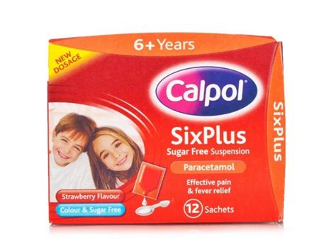 Calpol Six Plus Sugar Free Suspension Sachets Pharmacy Requirements