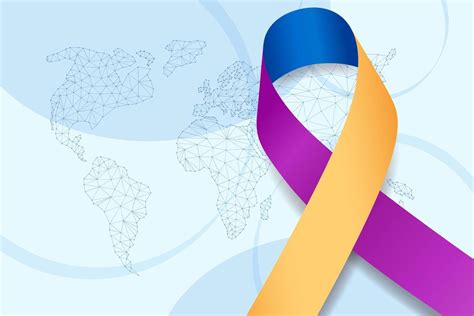 Bladder Cancer Awareness Month Concept Banner Template With Ribbon