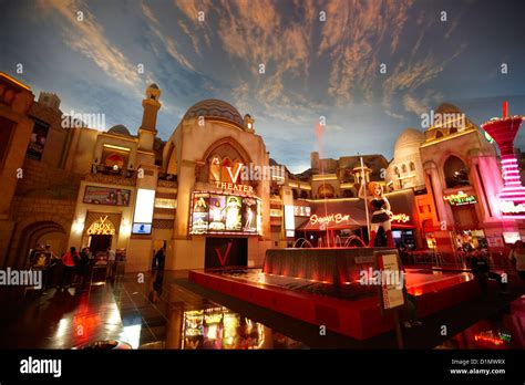 The Miracle Mile Shops With Artificial Sky Ceiling At Planet Hollywood