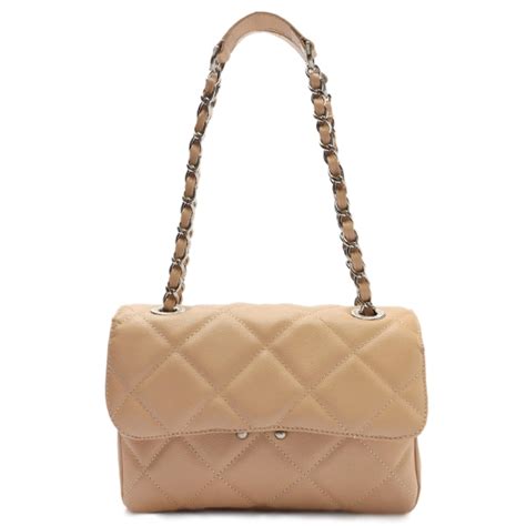 Bolsa Tiracolo Couro Média Mizz Arezzo Nude