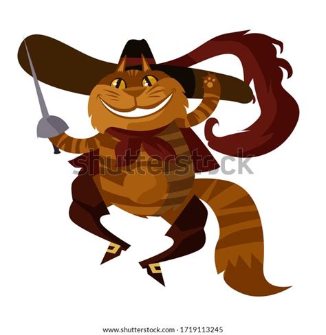 Cat Puss Boots Hat Sword Stock Vector (Royalty Free) 1719113245