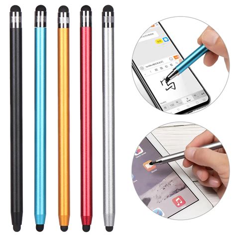 Valeur Type Noir Stylet Tactile Universel En Silicone Double T Te