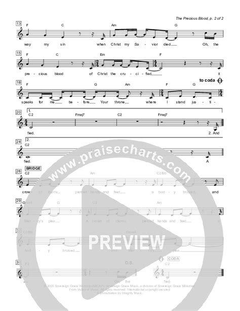 The Precious Blood Sheet Music Pdf Sovereign Grace Praisecharts