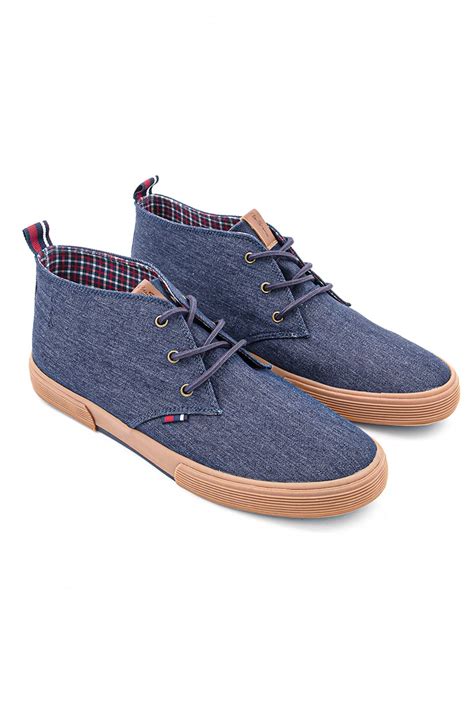 Buy بن شيرمان Men Lace Up Bristol Chukka Casual Shoes Navy Online Brands For Less