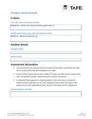 BSBMKG501 AE Pro 2of2 Sem1 2021 Docx Project Assessment Criteria Unit