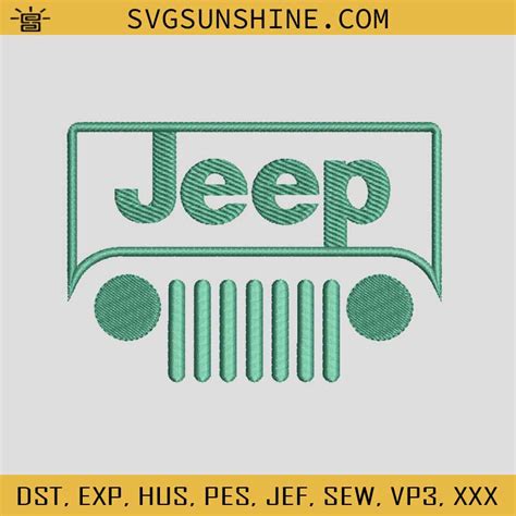 Jeep Embroidery Design Jeep Car Embroidery Files Jeep Machine