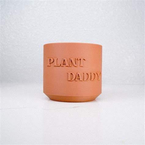 Plant Daddy Planter Plant Dad Pot 3D Printed Planter Indoor Planter