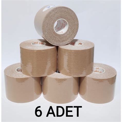 Bia Tape Kinesio 5 cm x 5 M Ten Rengi Sporcu Bandı 6 lı Fiyatı