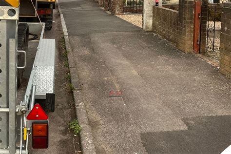 Charcoal Block Paved Driveway With Tarmacadam Dropped Kerb In Yate