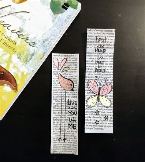 Pretty Bookmarks Made Out Of Newspaper Used Shopping Bags And Magazine