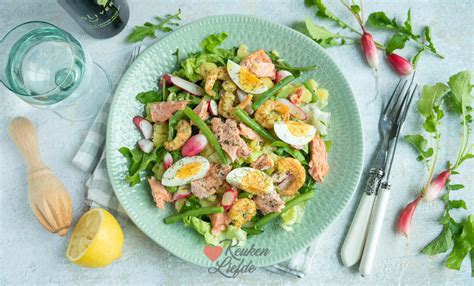 Lauwwarme Aardappelsalade Met Botersla En Zalm Keukenliefde