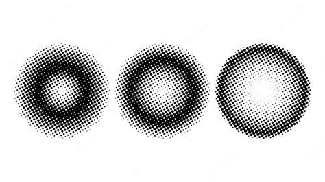 Premium Vector Halftone Spheres Set Semitone Dotted Globes Comic