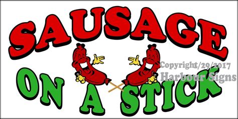 Sausage On A Stick Food Concession Vinyl Decal Sticker Harbour Signs