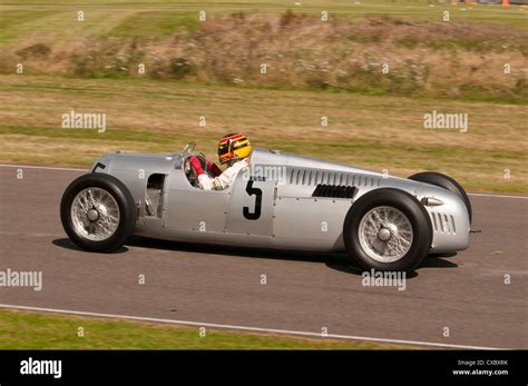 Auto Union Type C Silver Arrow Formula One Car V16 6 Litre Engine Stock ...