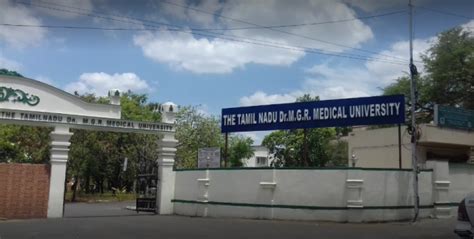 The Tamil Nadu Dr M G R Medical University Chennai Courses Fees