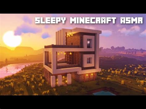 Minecraft Asmr Building A Luxurious Modern House Super Close Up