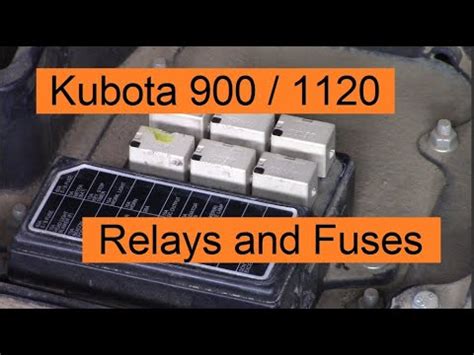 Kubota 900 1120 Relay Fuse Location Cooling Fan Kept Running