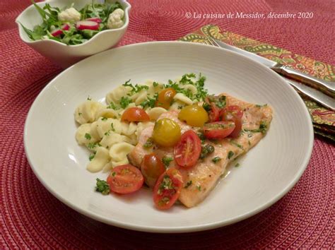 La cuisine de Messidor Filet de truite à la salsa de tomates